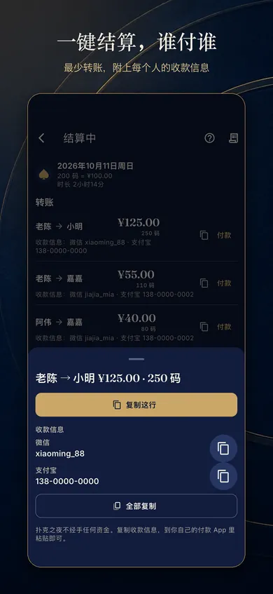 Poker Night 結算畫面